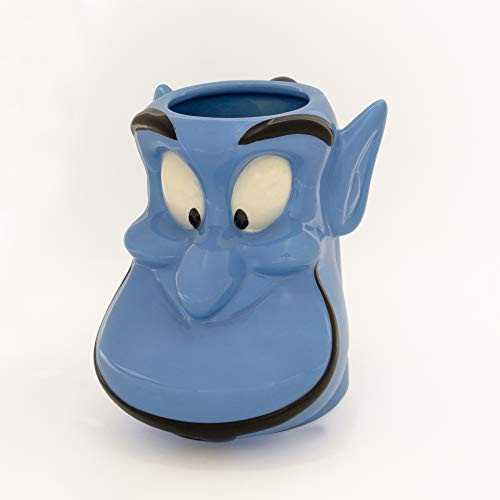 Silver Buffalo DIS3043D Disney Aladdin Genie Face Ceramic 3D Sculpted Mug, 20-Ounce 22, Blue