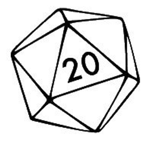 Legacy Innovations D20 Black Decal Vinyl Sticker|Cars Trucks Vans Walls Laptop| Black |5.5 x 5 in|LLI660