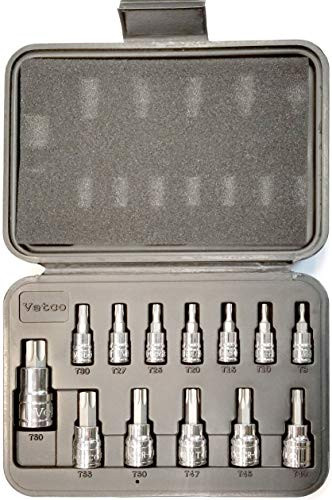 VETCO 13-Piece Torx Bit Socket Set T8-T60, S2 Steel