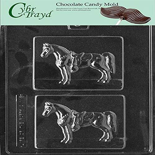Cybrtrayd Life of the Party A116 Horse Chocolate Candy Mold in Sealed Protective Poly Bag Imprinted with Copyrighted Cybrtrayd Molding Instructions