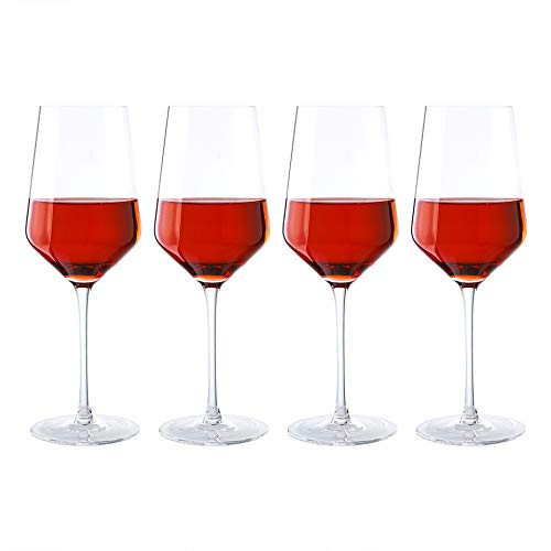 18.5 Ounce Red Wine Glass - Hand Blown - Lead Free - Crystal Wine Glasses Set of 4