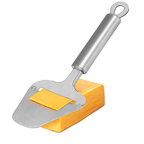 Cheese Slicer Stainless Steel, 9.3 Inch Cheese Knife Heavy Duty Plane Cheese Cutter, Shaver, Server For Semi Soft, Semi Hard Cheese