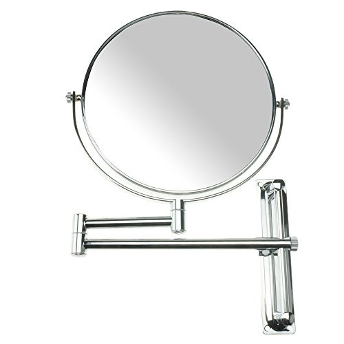 Lansi 10x Magnifying Wall Mounted Makeup Mirror,10X Magnification Makeup Mirror Adjustable Height Double-Sided Mirrors for Bathroom Vanity, Round Shape Lansi 10x Magnifying Wall Mounted Makeup Mirror,10X Magnification Makeup Mirror Adjustable Height Double-Sided Mirrors for Bathroom Vanity, Round Shape
