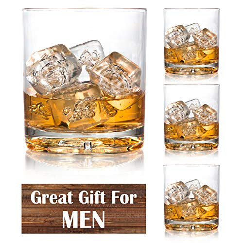 Unbreakable Whiskey Glasses - Set of 4 Premium Whisky Scotch Glasses-100% Tritan - Shatterproof, Reusable, Dishwasher Safe by D'Eco