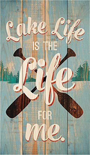 P. Graham Dunn Lake Life is The Life Distressed 24 x 14 Wood Pallet Wall Art Sign Plaque