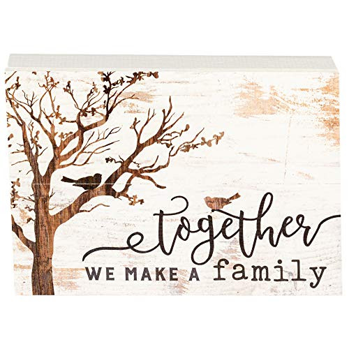P. Graham Dunn Together We Make A Family Tree White 10 x 7 Inch Solid Pine Wood Boxed Pallet Wall Plaque Sign