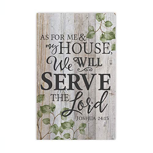 P. Graham Dunn We Will Serve The Lord Woodgrain 17 x 11 Pine Wood Decorative Pallet Sign
