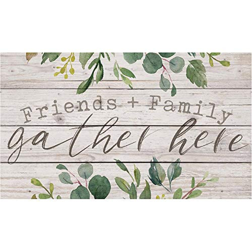 P. Graham Dunn Friends and Family Leaf Green 24 x 14 Pine Wood Decorative Pallet Plaque