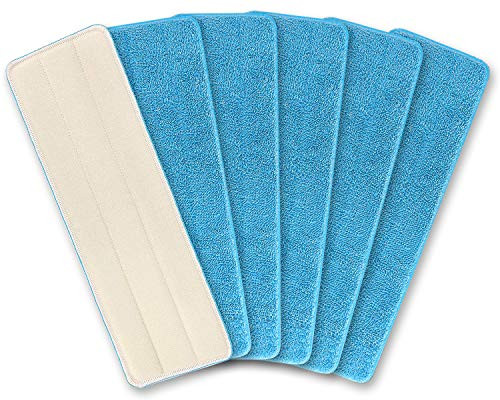 6 Pack Microfiber Spray Mop Replacement Heads, 18" Microfiber Spray Mop Pads Washable?Wet/Dry Floor Cleaning and Scrubbing mops Fit All Spray Mops and Reveal Mops