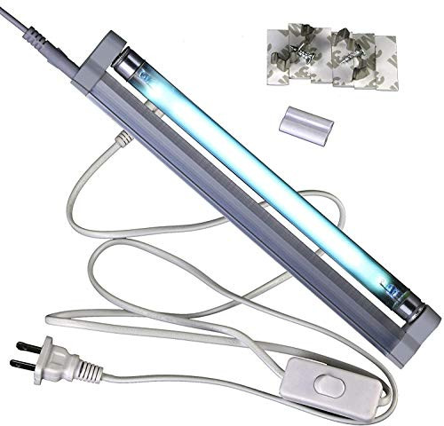 UV Germicidal Lamp UV-C Bulb Light with 5ft Cord and Plug Cover up to 100 sq. ft. Room 110V 6W UVC Ozone Free