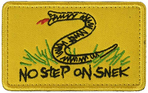 No Step On Snek, Morale Patch Funny Tactical Morale Badge Hook Loop Tactical Patch