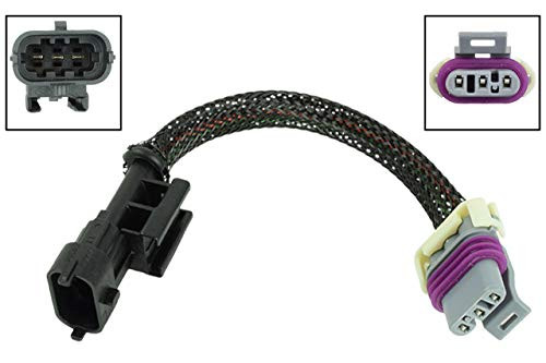 ICT Billet Wire Harness Adapter 6" LS Gen 4 (IV) Vehicle to Gen 3 (III) MAP Sensor LS1 LS3 LSA OEM tooling, connector, lock, seals, and terminals WAMAP40-6