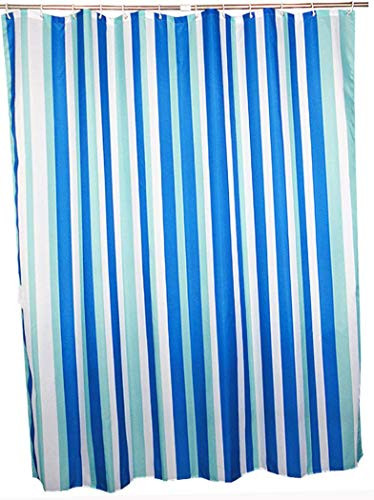 Welwo Long Fabric Shower Curtain Liner 72 x 75 Inch Washable Cloth with 12 Hooks