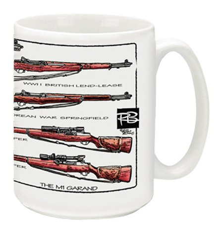 Cuppa Second Amendment Rights 15-Ounce Coffee Mug with Garands