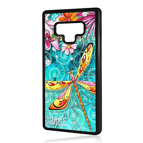 (for Samsung Note 9, Galaxy Note 9) Durable Protective Soft Back Case Phone Cover - A11355 Dragonfly Art