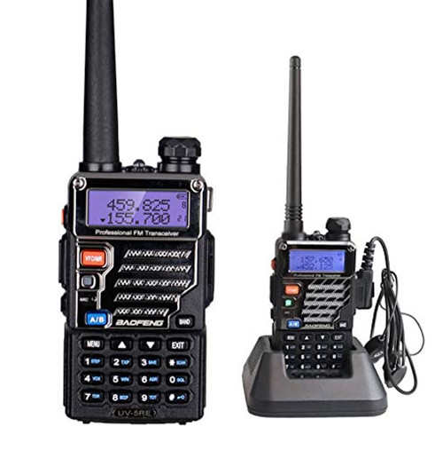 Mengshen UV-5RE 5W Dual Band UHF/VHF 400-480/136-174 MHz Portable Ham Radio Transceiver DTMF CTCSS Two Way Radio with Free Earphone 5RE