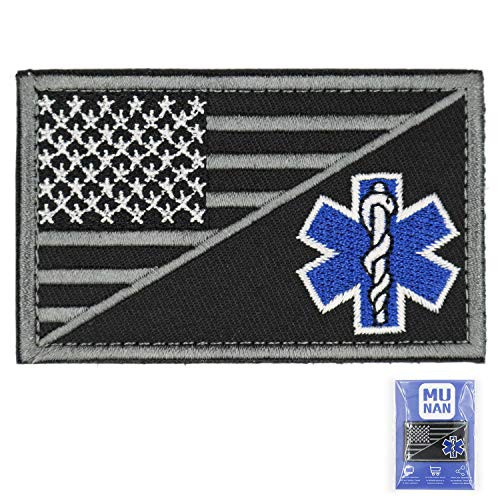 MUNAN ACU EMS EMT Star of Life USA Flag Subdued Paramedic Medical Tactical Army Gear Fastener Patch MUNAN ACU EMS EMT Star of Life USA Flag Subdued Paramedic Medical Tactical Army Gear Fastener Patch