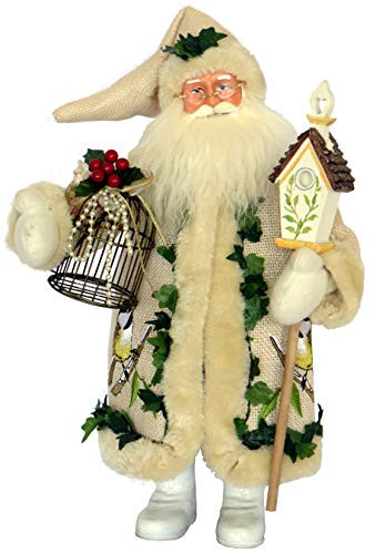 Santa's Workshop Chickadee Claus Figurine, 15" Tall, Green/White