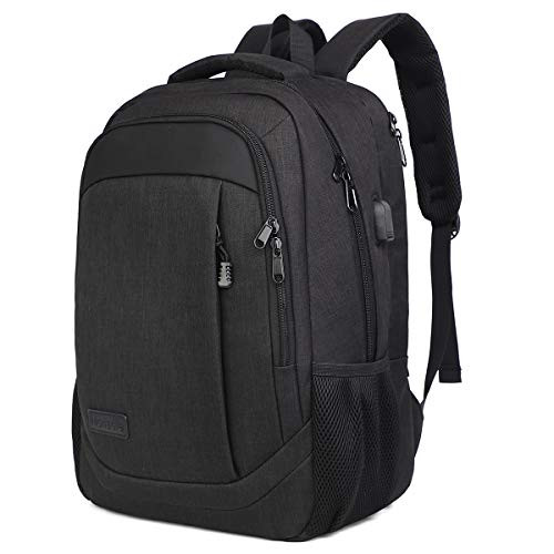 Monsdle Durable Laptop Backpack Anti Theft Water Resistant Travel Backpacks Casual School Computer Bookbag with USB Charging Port for Men & Women College Students Fits 15.6 Inch Laptop (Black) Monsdle Durable Laptop Backpack Anti Theft Water Resistant Travel Backpacks Casual School Computer Bookbag with USB Charging Port for Men & Women College Students Fits 15.6 Inch Laptop (Black)