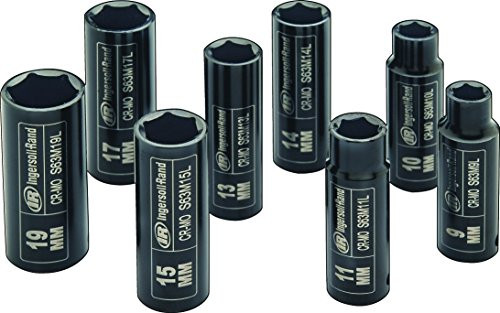 Ingersoll Rand SK3M8LN 3/8" Drive Metric Deep Impact Socket set (8 Piece)