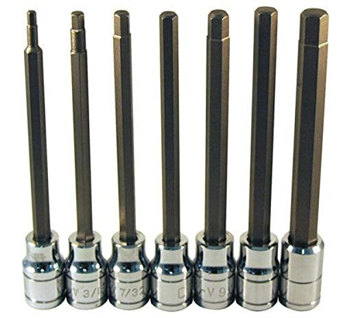 ATD Tools 13786 Extra Long 7-Piece SAE Hex Bit Socket Set ATD Tools 13786 Extra Long 7-Piece SAE Hex Bit Socket Set