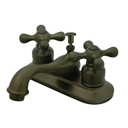 Kingston Brass GKB605AX Restoration Teapot 4-inch Centerset Lavatory Faucet with Retail Pop-up, Oil Rubbed Bronze
