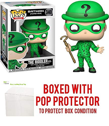 The Riddler Pop #340 Pop Heroes: Batman Forever Vinyl Figure (Bundled with EcoTek Protector to Protect Display Box)