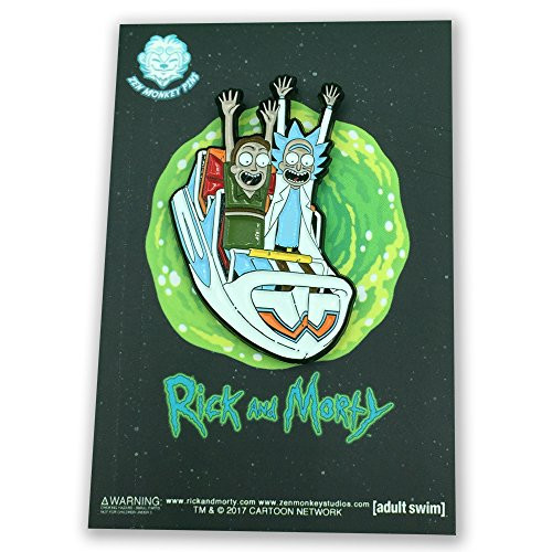 Licensed Rick and Morty - Rick and Jerry On The Whirly Dirly - 1.65" collectible pin Licensed Rick and Morty - Rick and Jerry On The Whirly Dirly - 1.65" collectible pin