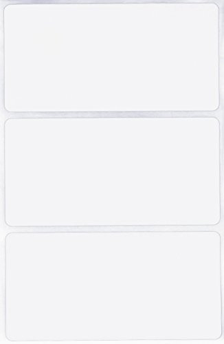 Royal Green Name Badge writable Stickers 4 inch x 2 inch Rectangular - White Sticker Labels Blank (102 mm x 51 mm) - 45 Pack