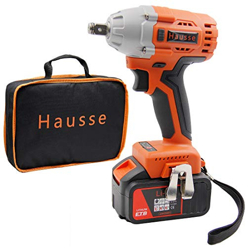 Hausse Cordless Power Impact Wrench 20V 1/2 Inch with Rechargeable Lithium Battery, 6 Wrench Sockets Heavy Duty Wrench Kit Hausse Cordless Power Impact Wrench 20V 1/2 Inch with Rechargeable Lithium Battery, 6 Wrench Sockets Heavy Duty Wrench Kit