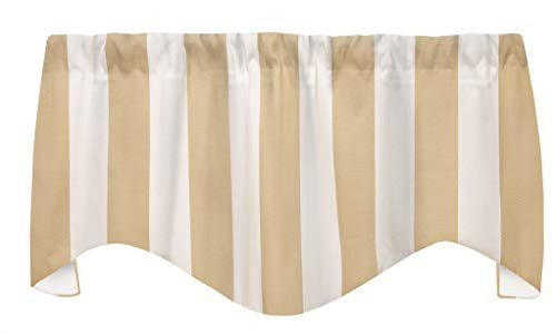 Valances for Windows, Valances for Living Room Curtains or Valance Curtains for Kitchen Curtains Window Treatments Striped Beige Valances for Windows, Valances for Living Room Curtains or Valance Curtains for Kitchen Curtains Window Treatments Striped Beige
