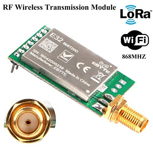 RF Wireless Transmission Module 868 MHZ LoRa Spread-Spectrum Communication, 20dBm 100mW Measured Distance 3000M UART SX1276 Chip RF Receiver Transmitter, Super Anti-Interference Performance