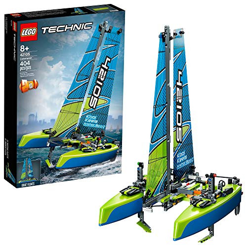 LEGO Technic Catamaran 42105 Model Sailboat Building Kit, New 2020 (404 Pieces)