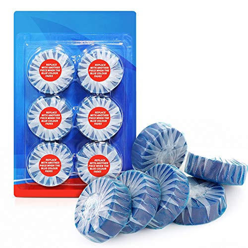 Vacplus Automatic Toilet Bowl Cleaner Tablets(6 PACK), Bathroom Toilet Tank Cleaner, Toilet Blue Clean Bubbles, Long-lasting, Fresh Smell, No Pungent Odor Vacplus Automatic Toilet Bowl Cleaner Tablets(6 PACK), Bathroom Toilet Tank Cleaner, Toilet Blue Clean Bubbles, Long-lasting, Fresh Smell, No Pungent Odor