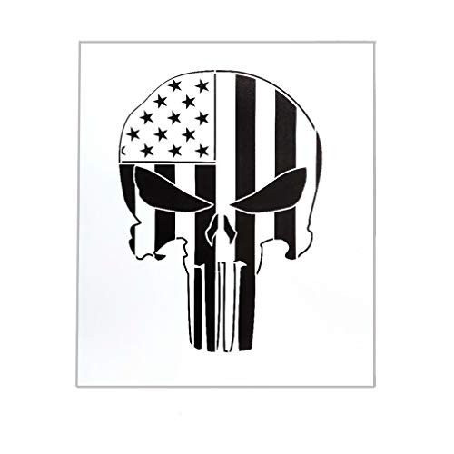 OBUY American Punisher Skull Stencil for Painting on Wood, Walls, Fabric, Airbrush, More | Reusable 7.36 x 8.58 inch Mylar Template