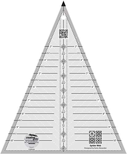 Creative Grids Spider Web Triangle Quilting Ruler Template CGRKA6