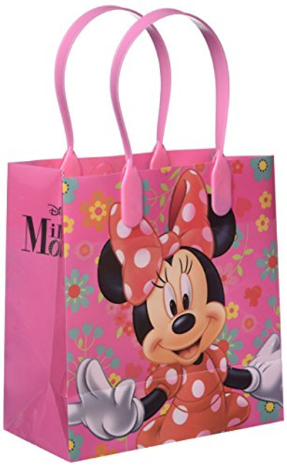 Disney Minnie Mouse Party Favor Goodie Gift Bag - 6" Small Size (12 Packs)