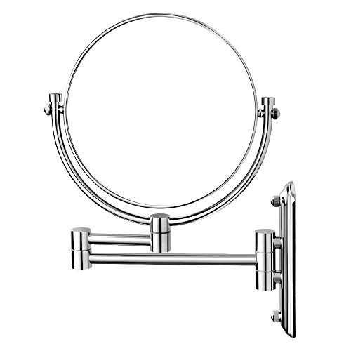 Nicesail Wall Mount Mirror 8 Inch, Double-Side 1X/10X Magnified for Makeup and Shaving, Chrome Finished Nicesail Wall Mount Mirror 8 Inch, Double-Side 1X/10X Magnified for Makeup and Shaving, Chrome Finished