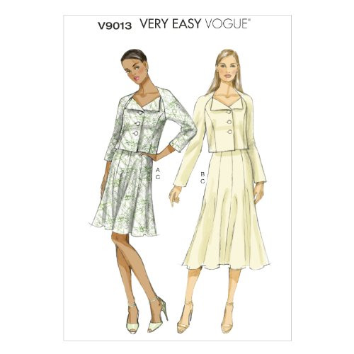 Vogue Patterns V9013 Misses'/Misses' Petite Jacket and Skirt Sewing Template, Size E5 (14-16-18-20-22) Vogue Patterns V9013 Misses'/Misses' Petite Jacket and Skirt Sewing Template, Size E5 (14-16-18-20-22)