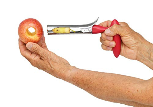 Home-X Premium Apple Corer Remover, Stainless Steel Apple or Pear Core Remover Tool for Home & Kitchen with Sharp Serrated Blade