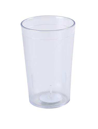 Yanco PT-008C Tumbler, 8 oz Capacity, 3.85" Height, 2.5" Diameter, Plastic, Clear Color, Pack of 72