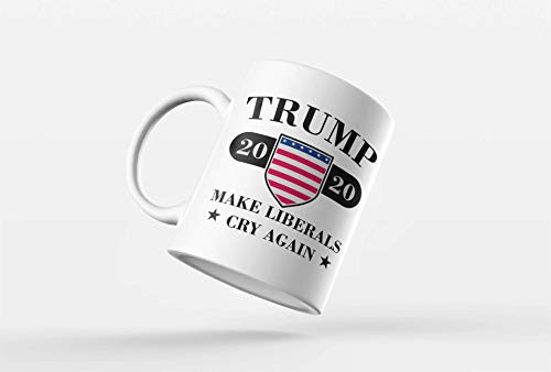 Trump 2020 Funny Make Liberals Cry Again Coffee Mug | MAGA 20' 11 Ounce Coffee Mug | Conservative Republican Election Voters Keep America Great Donald | CM1070