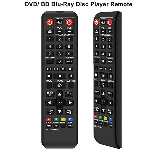 Gvirtue AK59-00149A Remote Replacement for Samsung DVD BD Blu-Ray Disc Player Remote, Applicable BDF5100/ZA BD-ES5300 BD-FM51 BD-FM57C BD-H5100 BD-H5900 BD-HM51 BD-HM59 BD-J5100 BD-J5700 BD-J5900