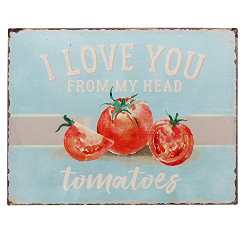 Barnyard Designs I Love You from My Head Tomatoes Funny Retro Vintage Tin Bar Sign Country Home Decor 13 x 10