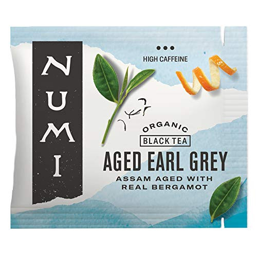 Numi Organic Tea Aged Earl Grey, 100 Count Box of Tea Bags, Black Tea (Packaging May Vary)
