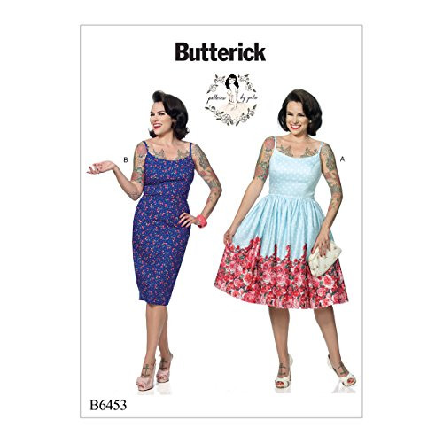 Butterick Patterns B6453 E5 Misses' Princess Seam Dresses with Straight or Gathered Skirt by Gertie, Size (14-16-18-20-22) 6453 Butterick Patterns B6453 E5 Misses' Princess Seam Dresses with Straight or Gathered Skirt by Gertie, Size (14-16-18-20-22) 6453