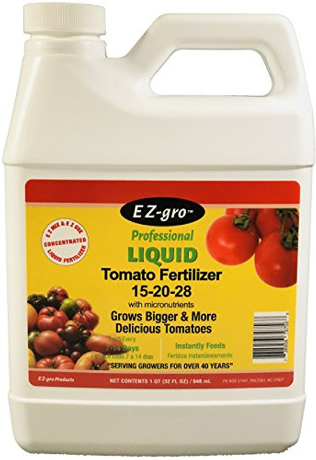Tomato Fertilizer by EZ-GRO is a High Potassium Fertilizer for Your Tomato Plants | Field Tested Tomato Plant Food for Vegetables | A Concentrated Liquid Tomato Plant Fertilizer | 1 Quart