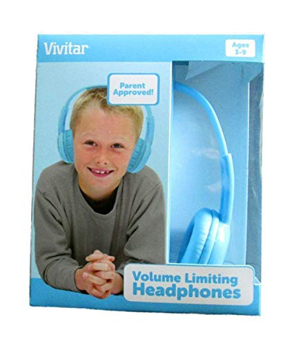 Vivitar V12009-BLU Kids Safe Volume Controlled Headphones, Blue