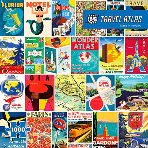 Re-marks Travel Atlas 1000 Piece Jigsaw Puzzle
