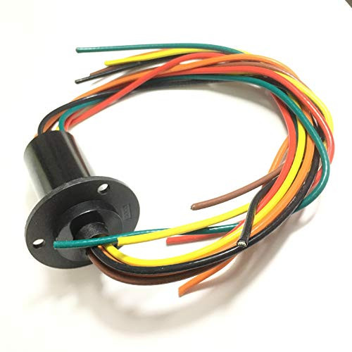Taidacent 6 Wires12 Wires 2A 5A 10A 15A 20A 30A Slip Ring Collector Ring Rotary Electrical Contact Electrical Slip Ring Joint Rotary Connector (6 Wires 30A)